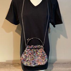 Vintage La Viola Beaded Handbag